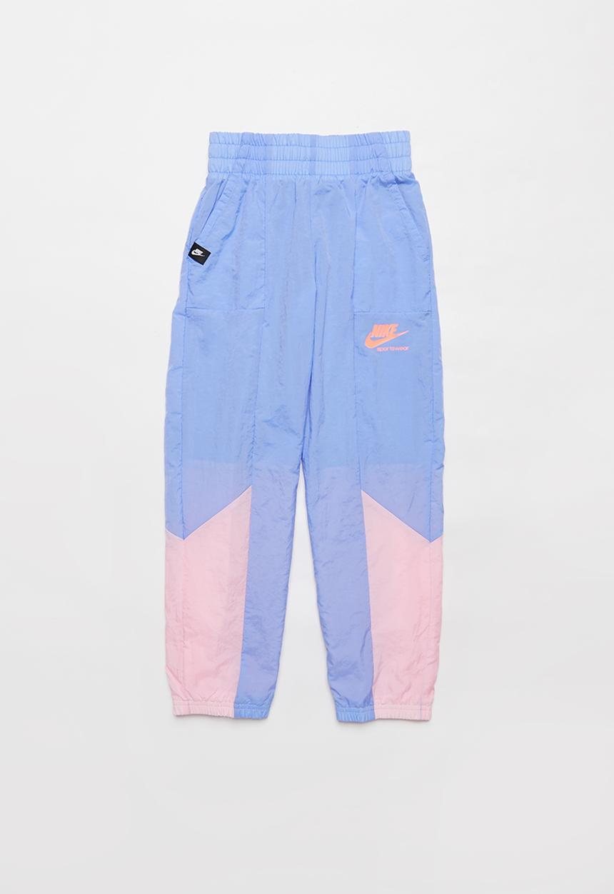 Nike - Girls Nike sportswear heritage woven pant - blue & pink 