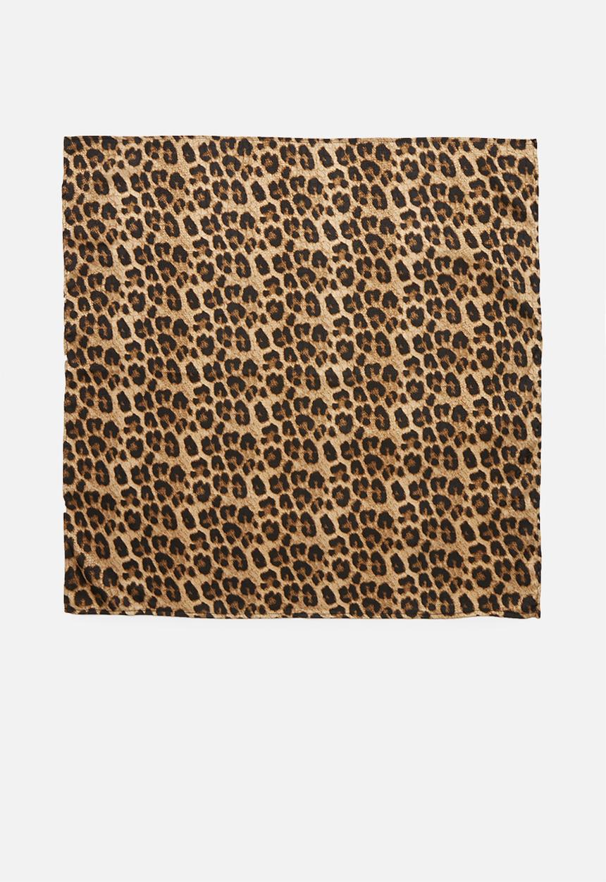 Superbalist - Leopard print neckerchief - black & brown
