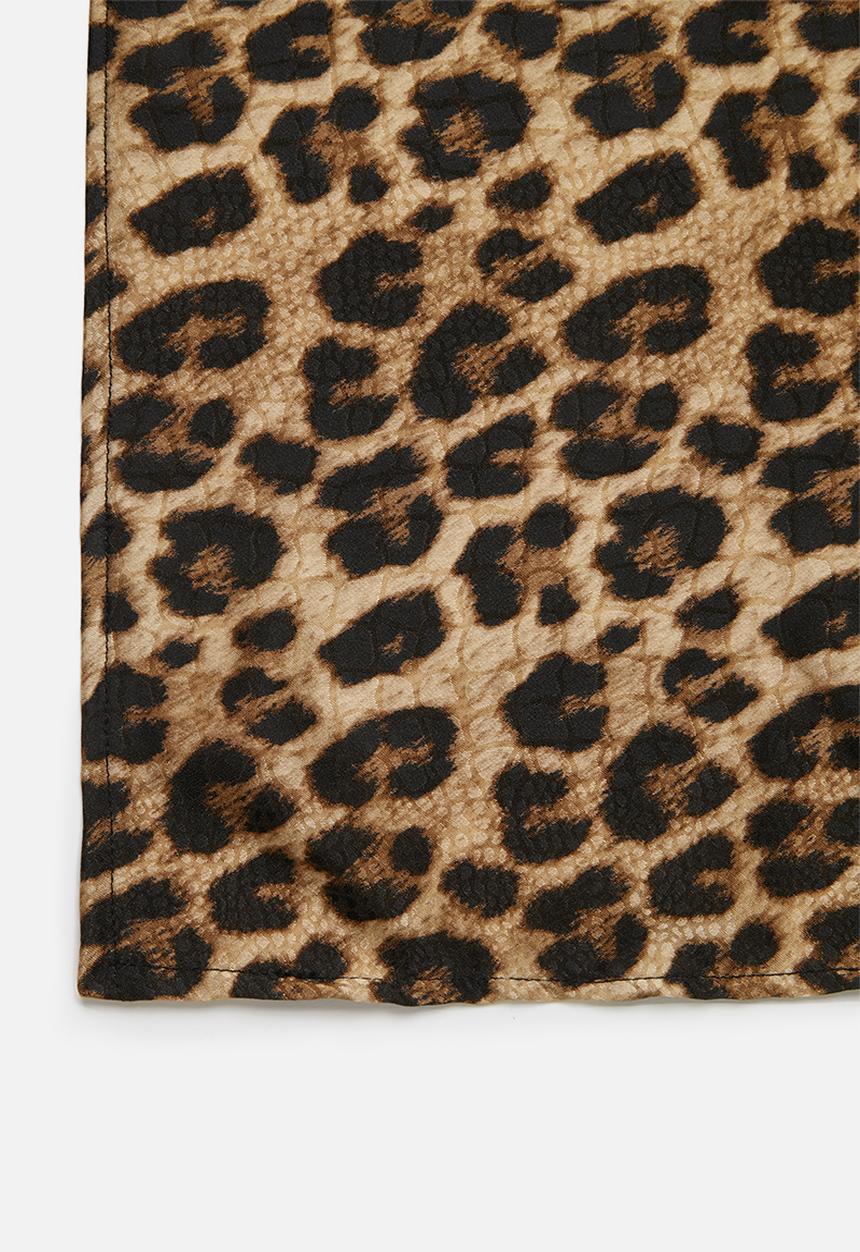 Superbalist - Leopard print neckerchief - black & brown