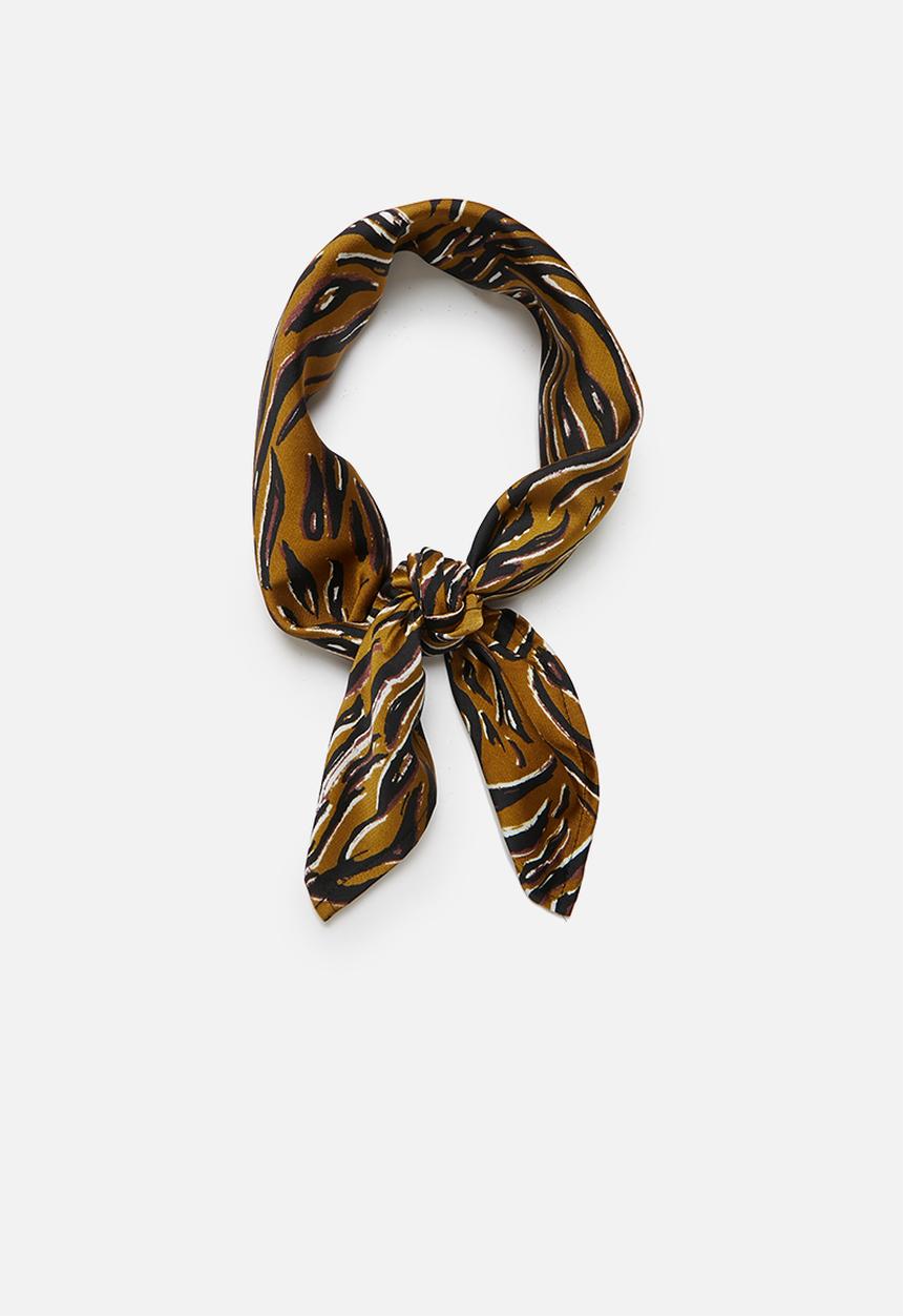 Superbalist - Animal print neckerchief - black & tan