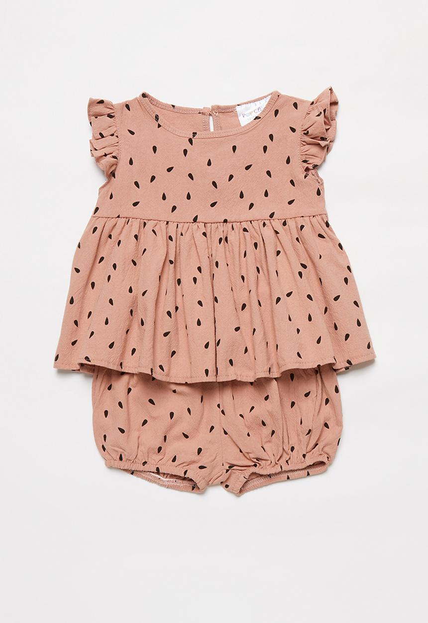 Pop Candy - Girls dress & shorts set - pink & black