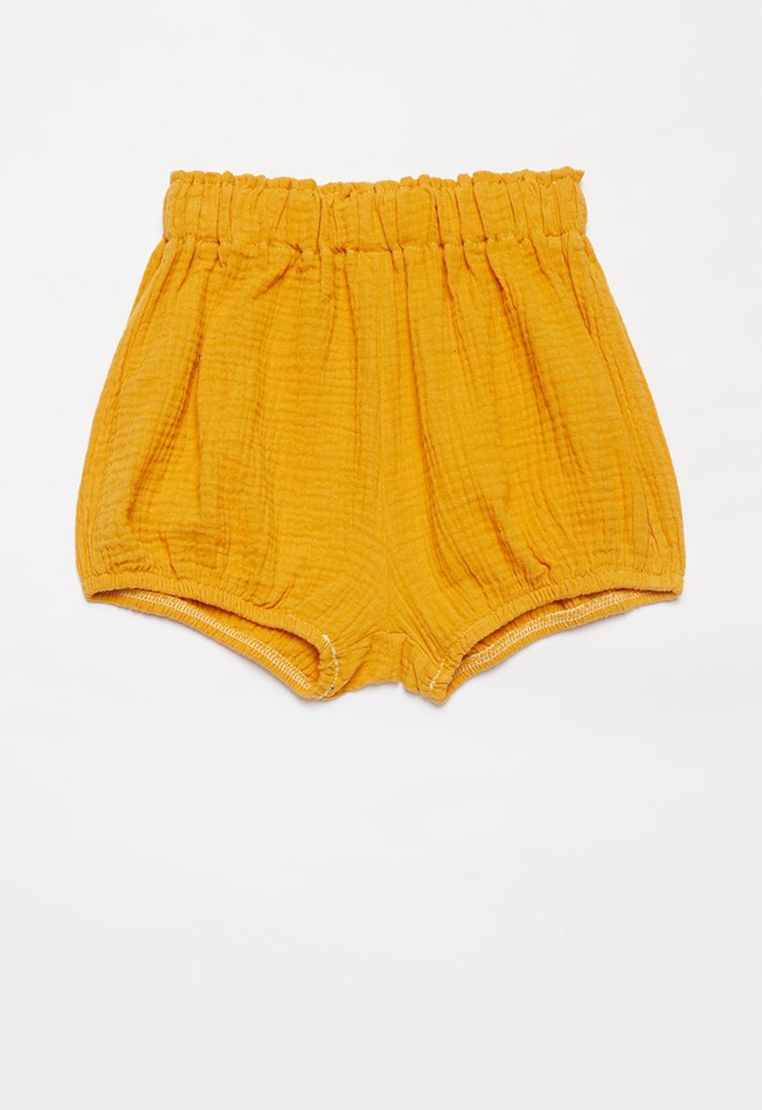 Pop Candy - Girls elastic waist shorts - yellow