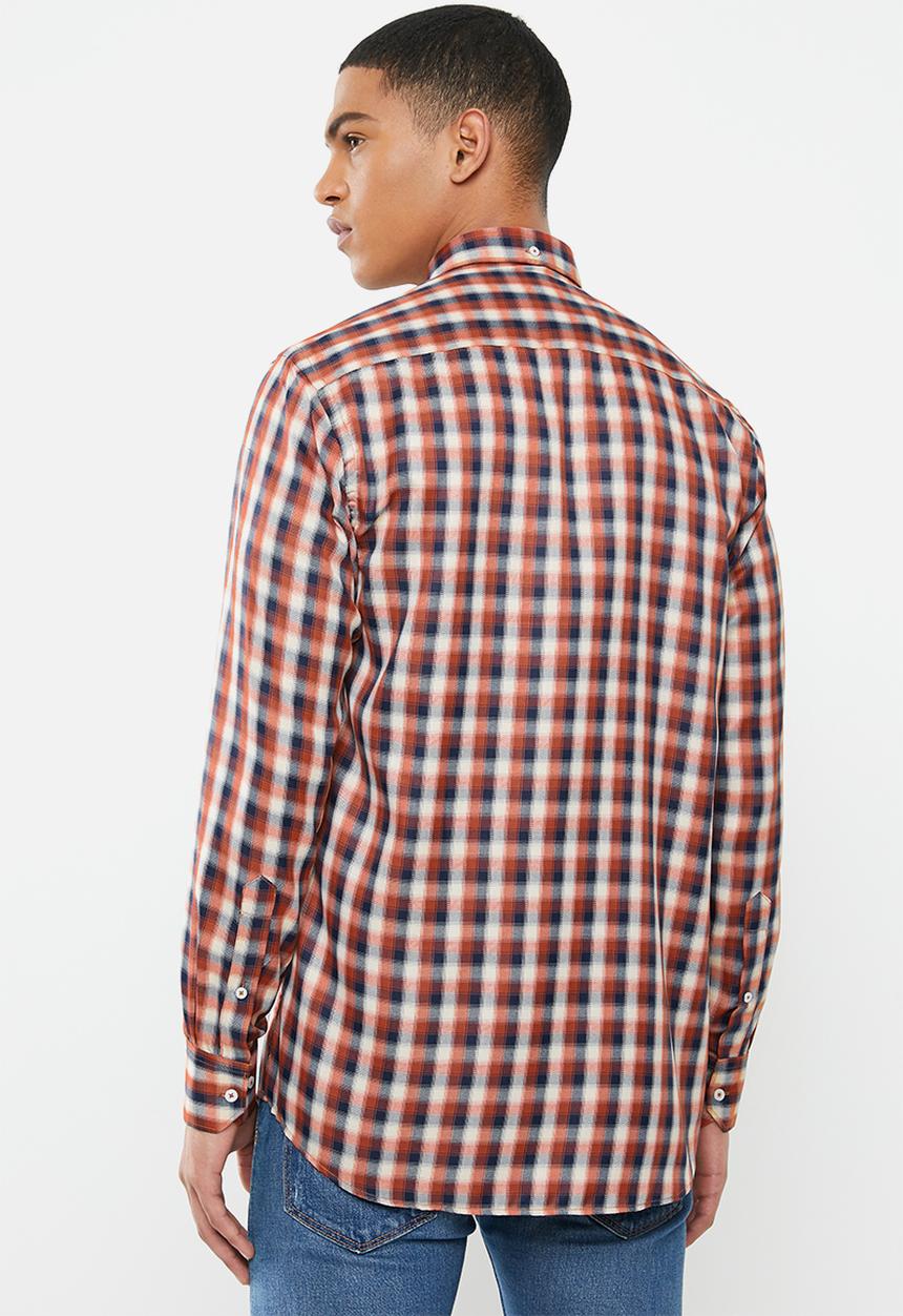 Ben Sherman - Check long sleeve shirt - orange