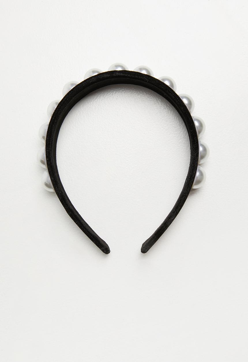 Superbalist - Faux pearl headband - black