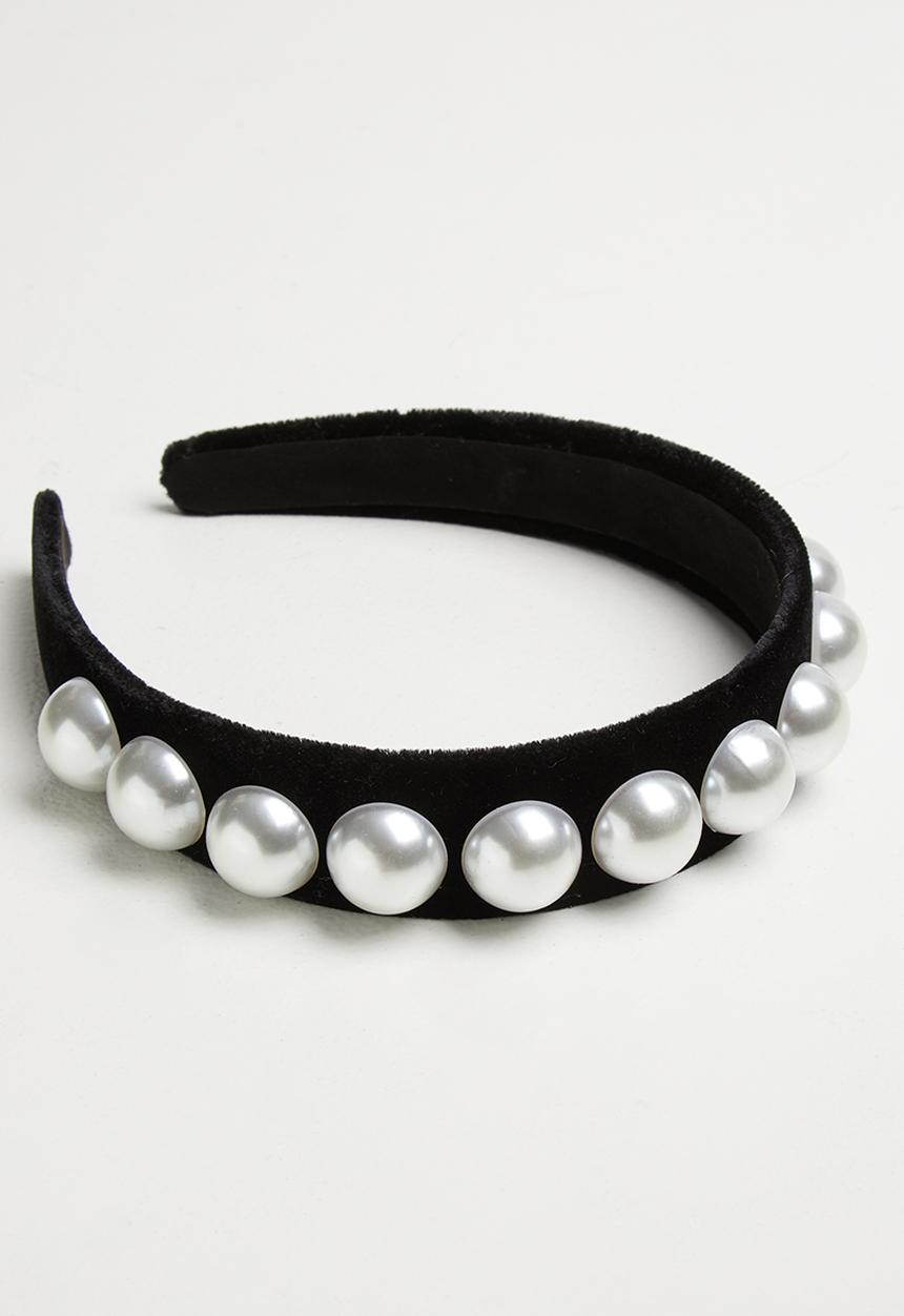 Superbalist - Faux pearl headband - black