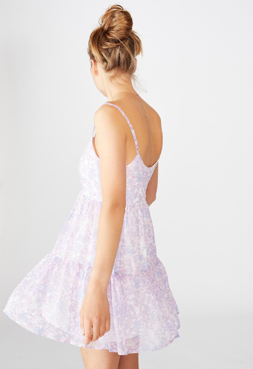 Cotton On - Woven jordy ruffle mini dress - lilac