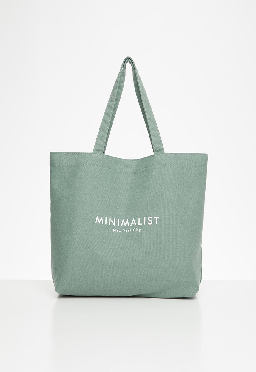 Rubi - Minimalist washed tote - sage