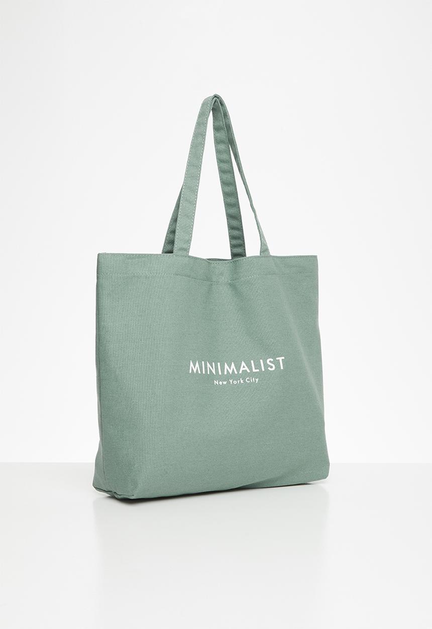 Rubi - Minimalist washed tote - sage