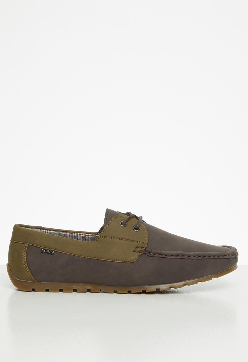 POLO - Mens James boat shoe - khaki
