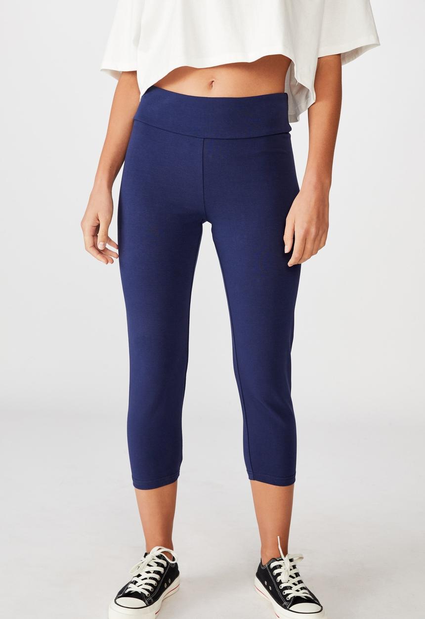 Cotton On - 3/4 high waisted Dylan legging - blue