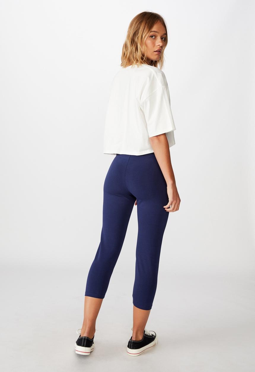 Cotton On - 3/4 high waisted Dylan legging - blue