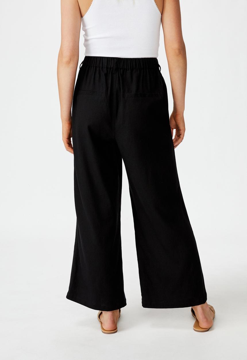 Cotton On - Cindy wide leg pant - black