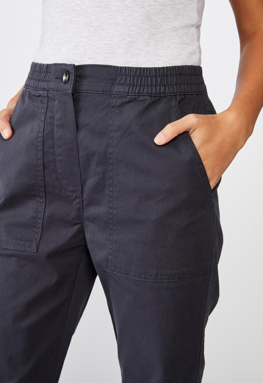 Cotton On - Cuffed chino - washed navy
