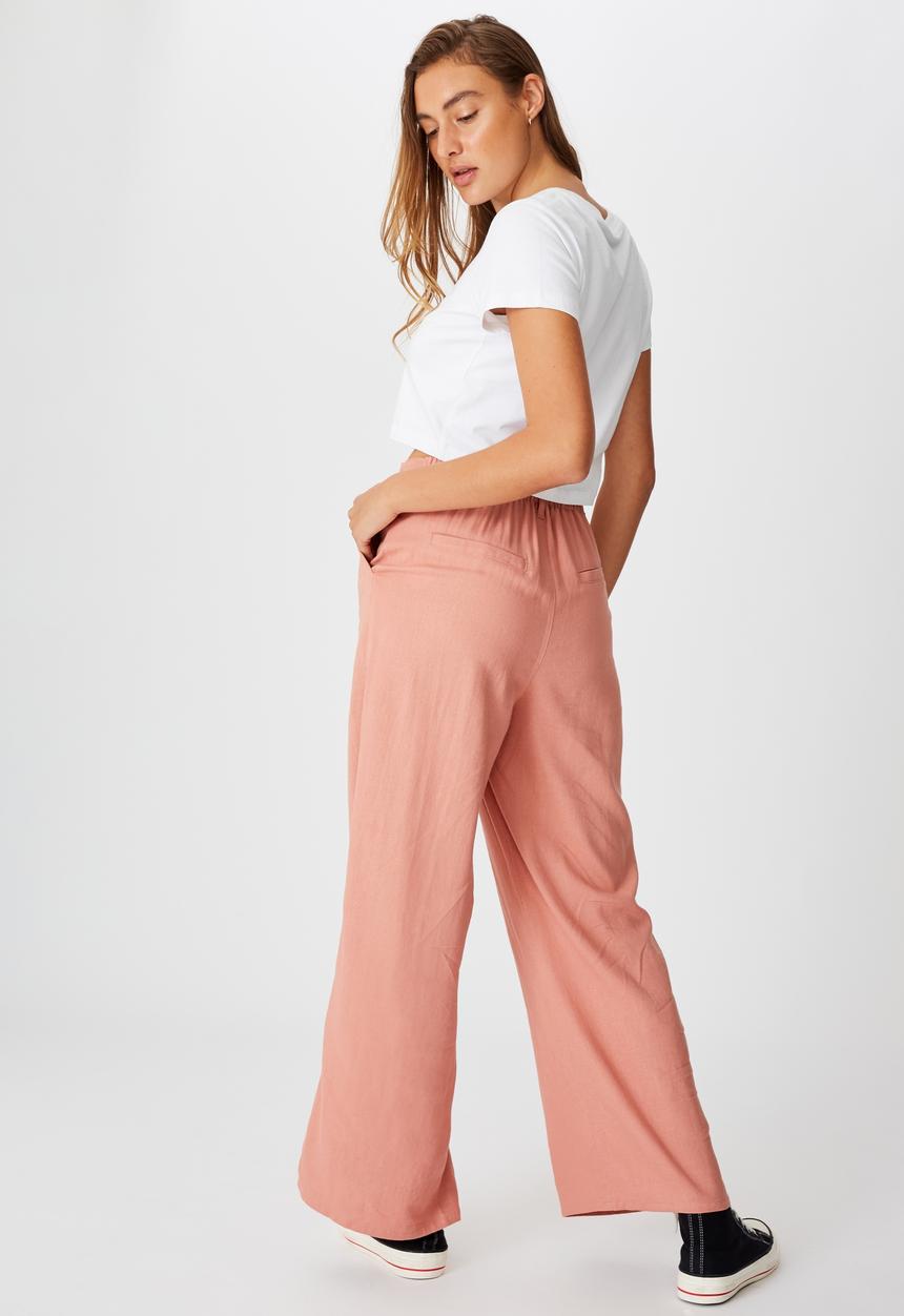 Cotton On - Pleat front drapey pant - old rose