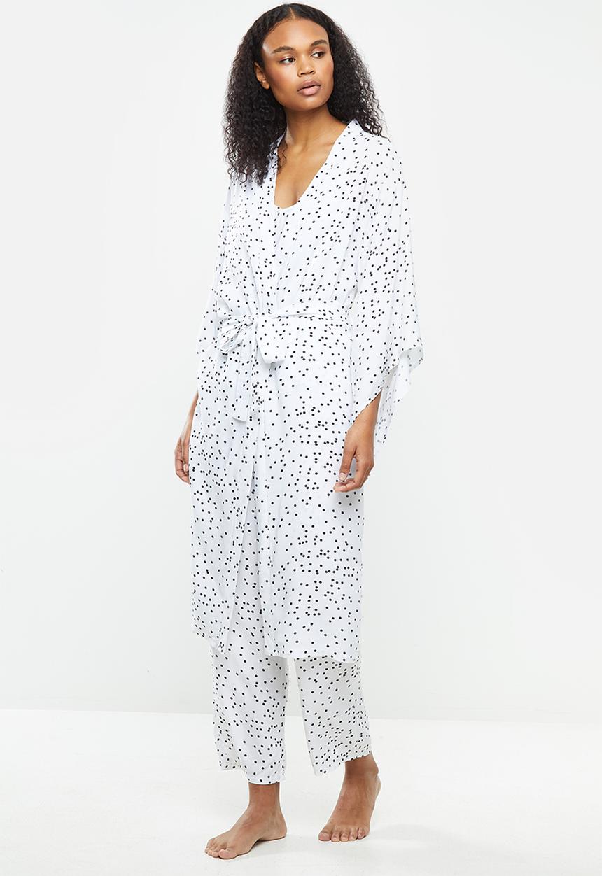 Superbalist - Midi robe - white & black