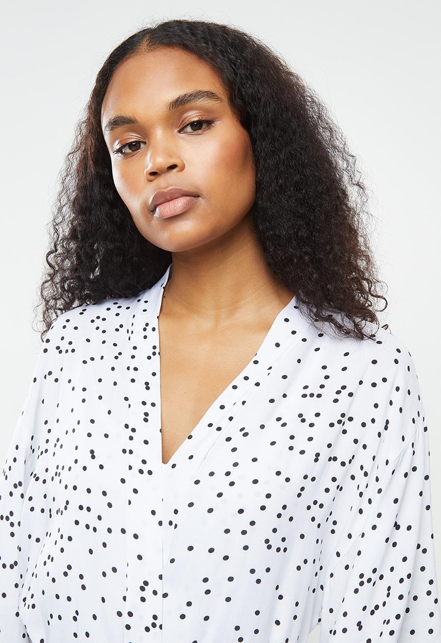 Superbalist - Midi robe - white & black