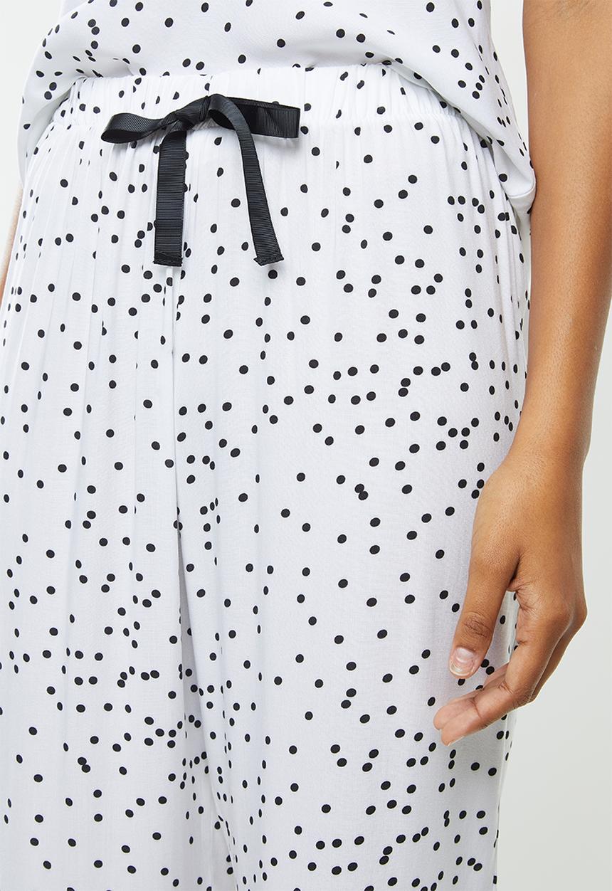 Superbalist - Sleep cami & pants set - white & black 