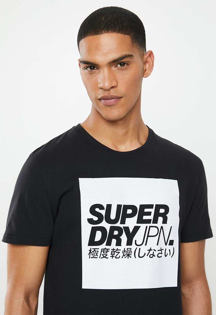 Superdry. - Jpn block tee-black