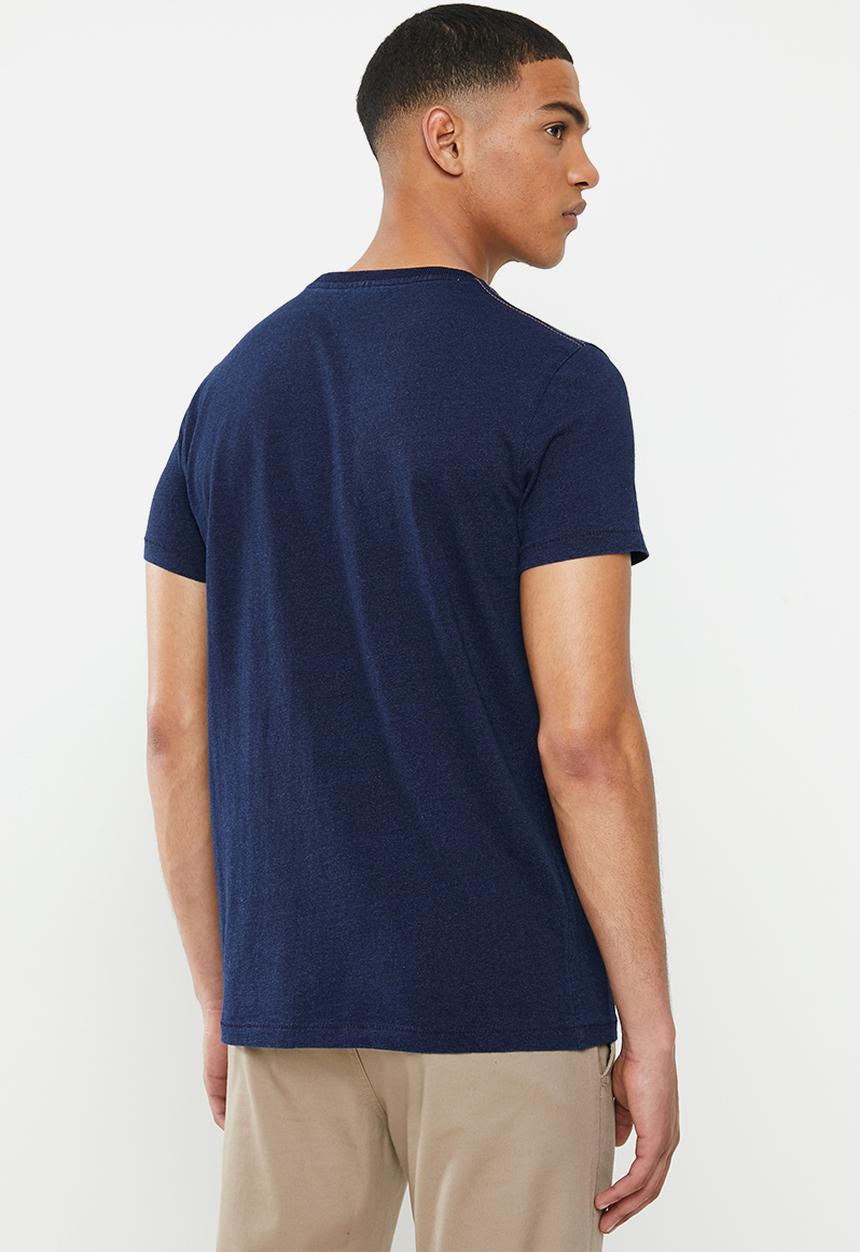 Superdry. - Denim good co print tee - blue