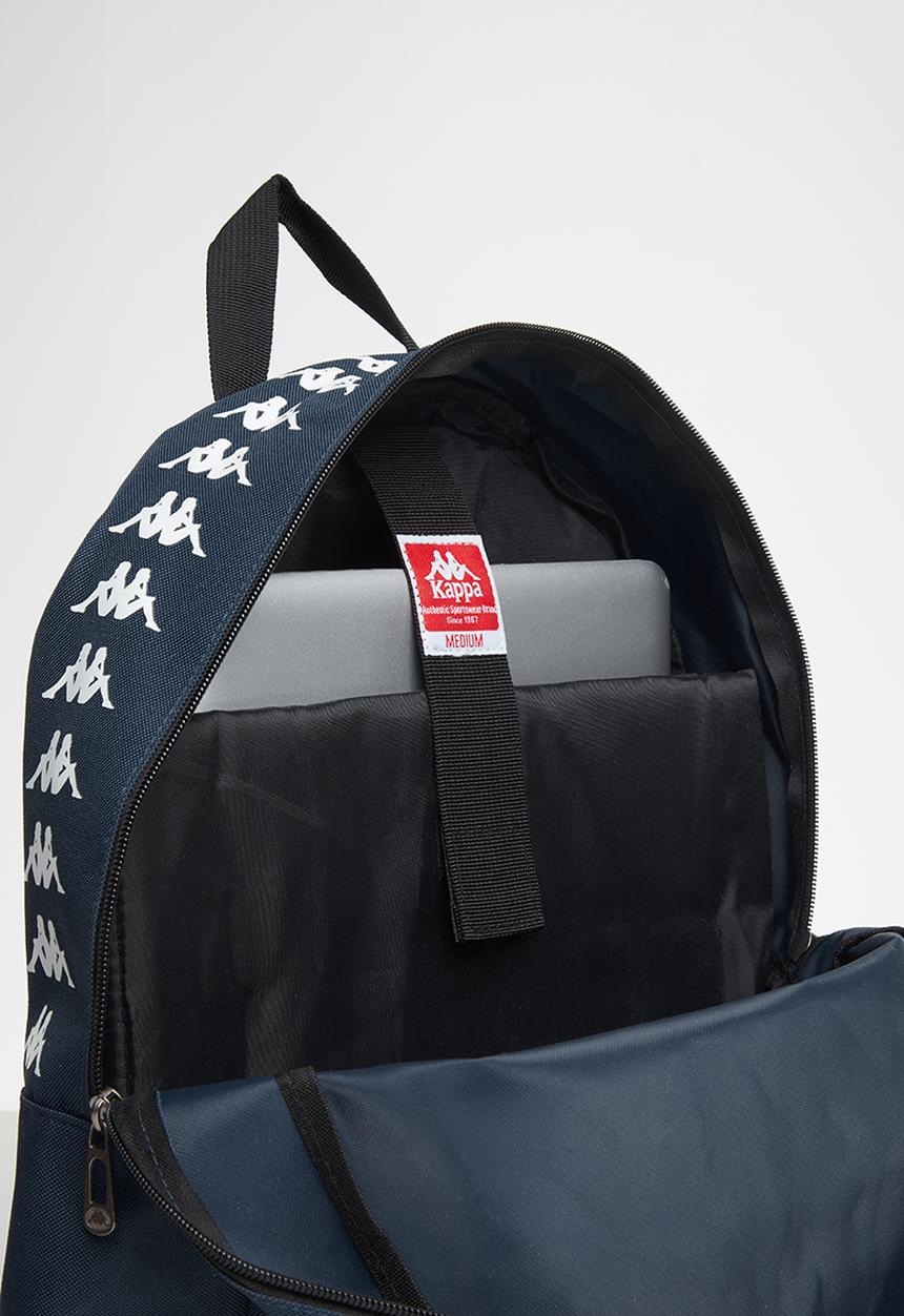 KAPPA - Backpack with  omini logo banda print key ring - navy
