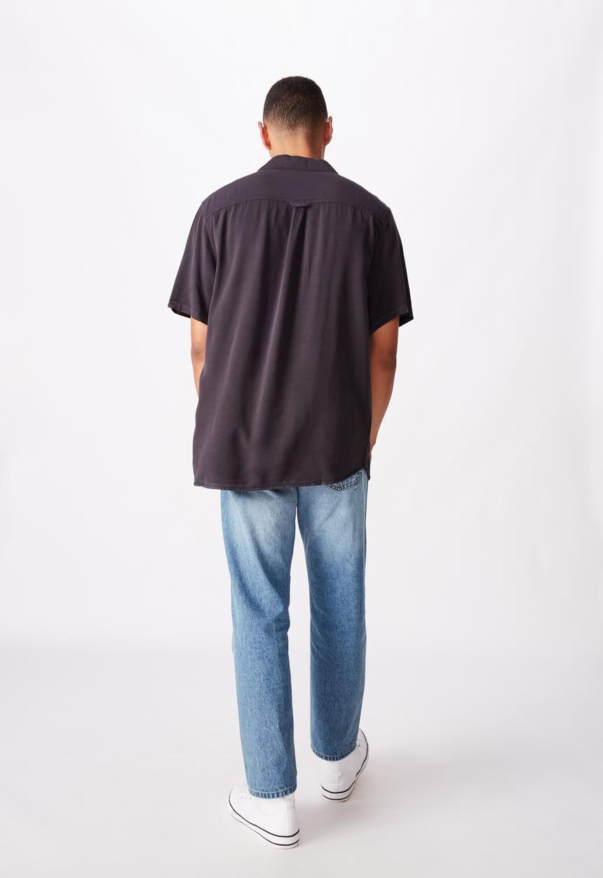 Cotton On - 91 short sleeve shirt - washed black