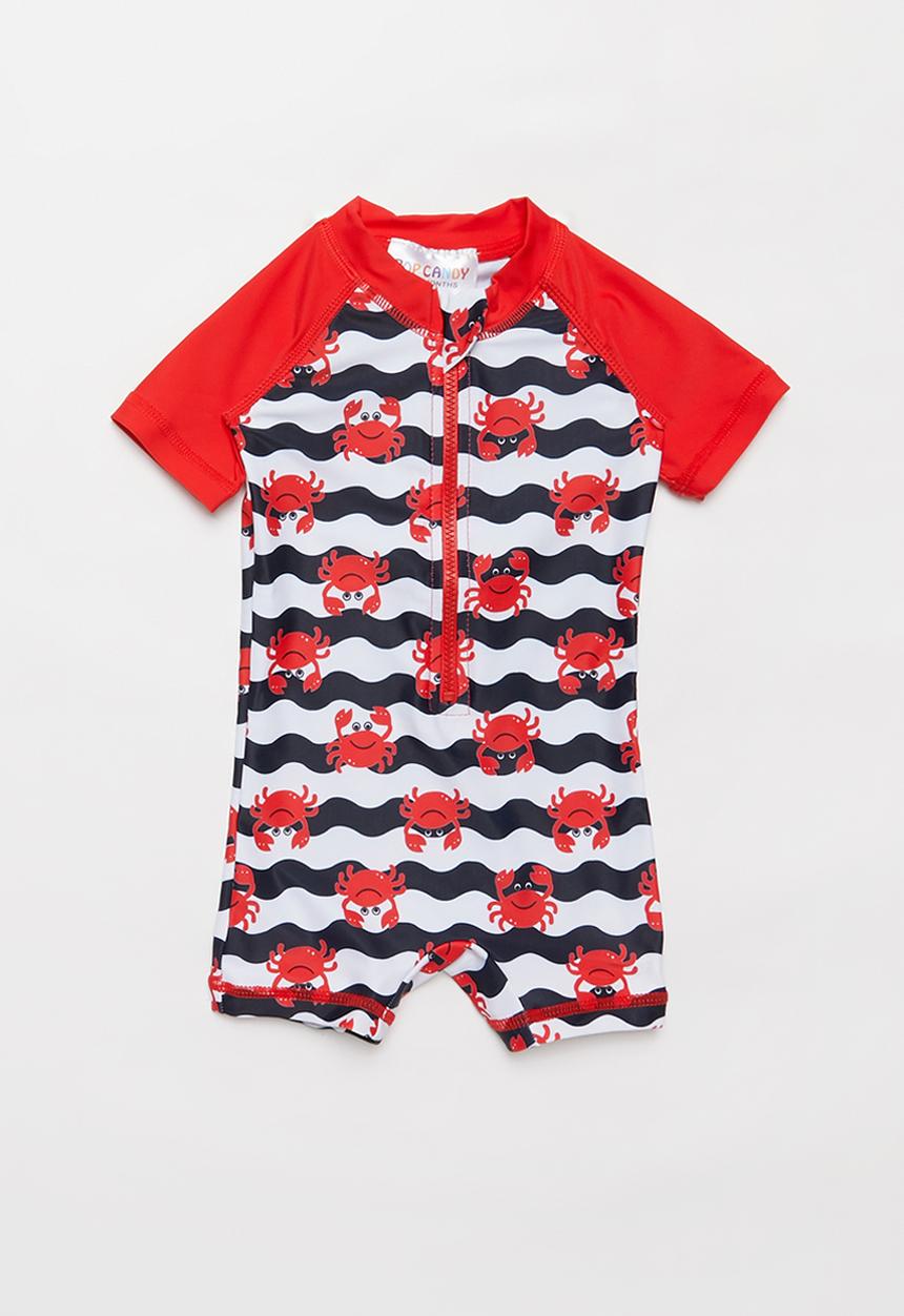 Pop Candy - Baby boys printed swimsuit - red