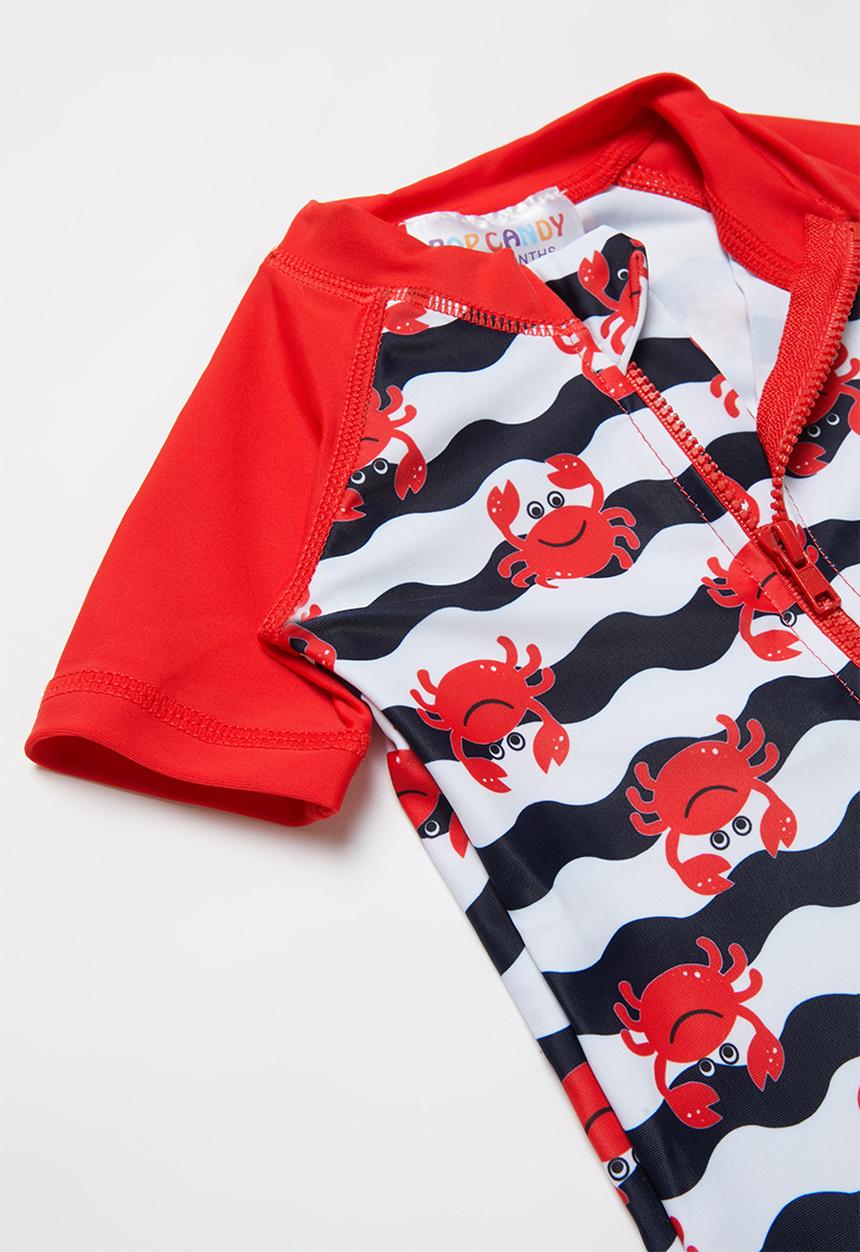 Pop Candy - Baby boys printed swimsuit - red