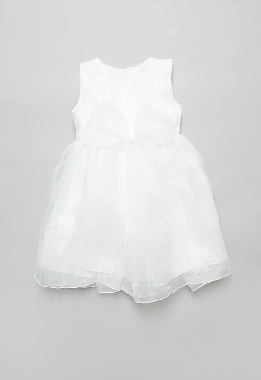 Pop Candy - Girls bow dress - white