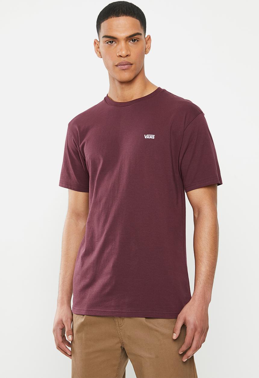 Vans - Left chest logo tee port royale - burgundy