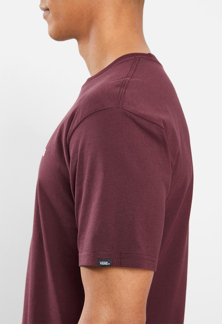 Vans - Left chest logo tee port royale - burgundy