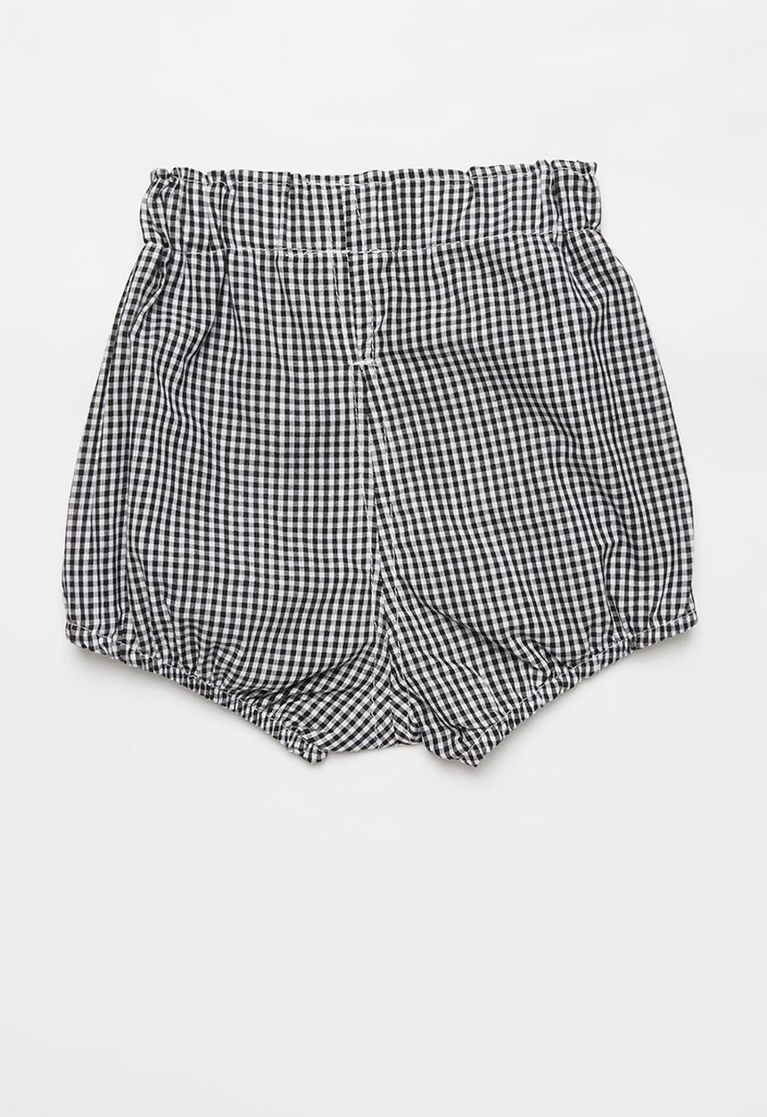 Pop Candy - Girls elastic waist shorts - black/white