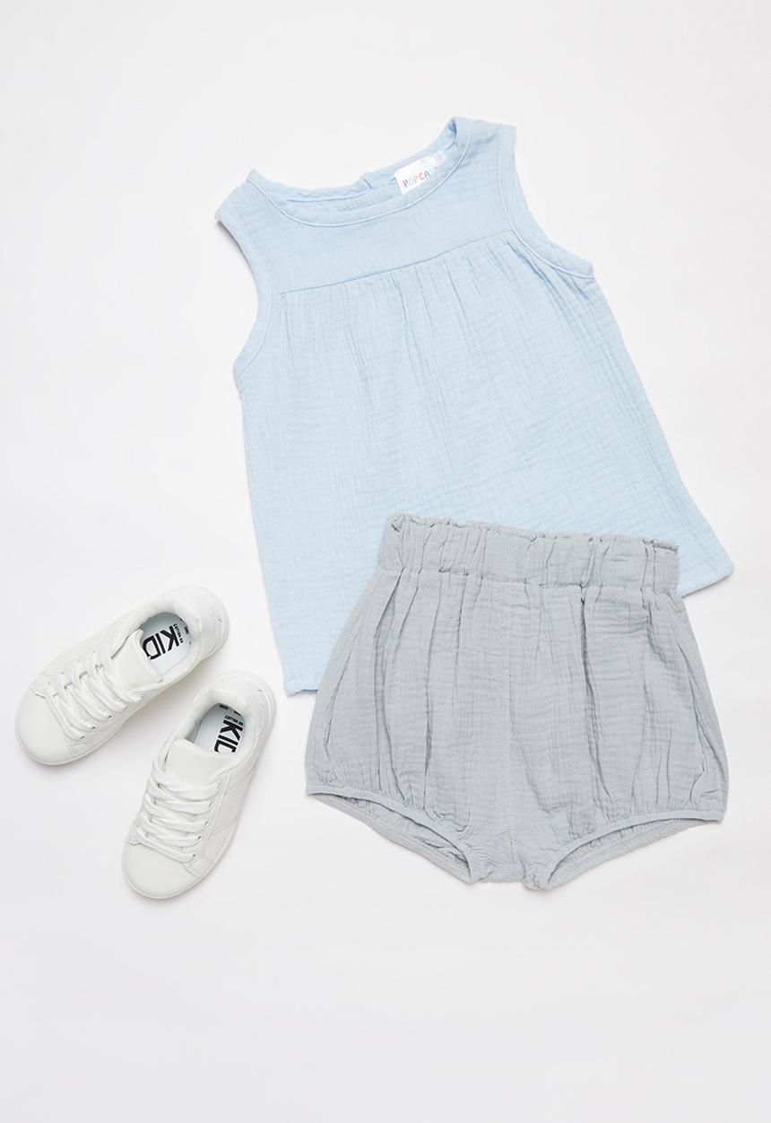 Pop Candy - Girls elastic waist shorts - blue