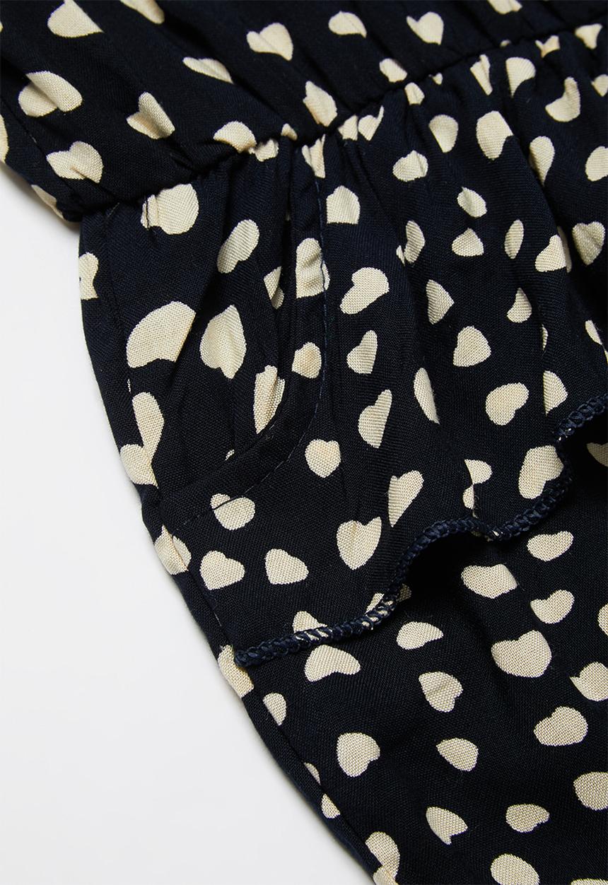 Pop Candy - Girls polka dot jumpsuit & headband set - black & white