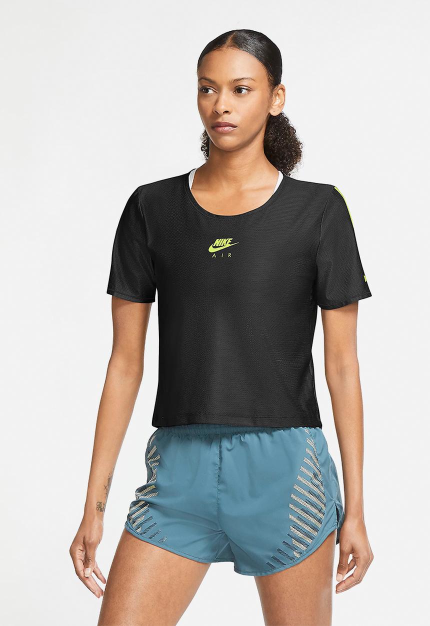 Nike - Nike women air short sleeve top - black volt