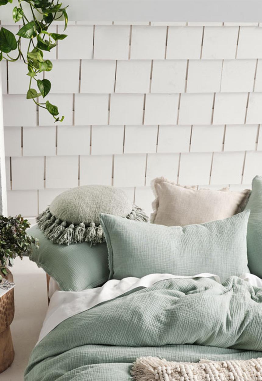 Linen House - Elysian duvet cover set - still water