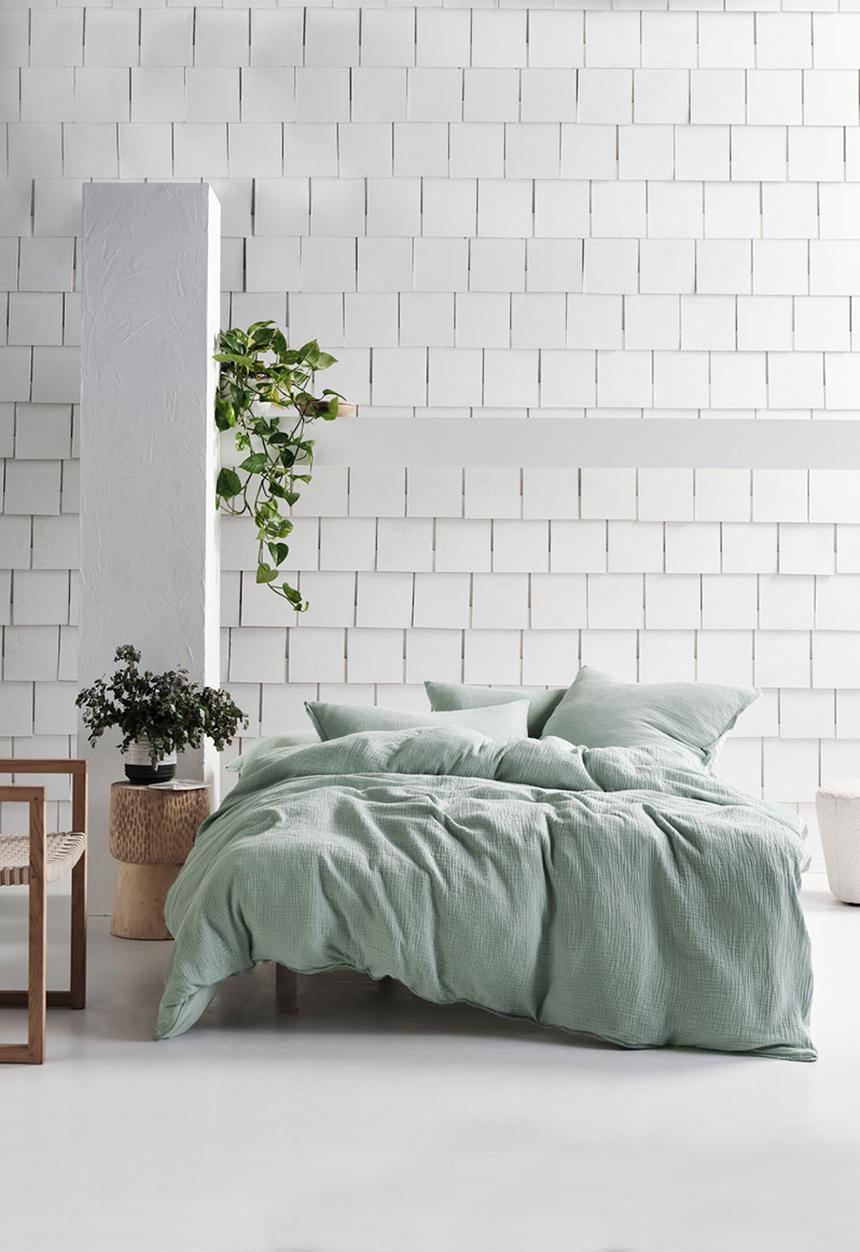 Linen House - Elysian duvet cover set - still water