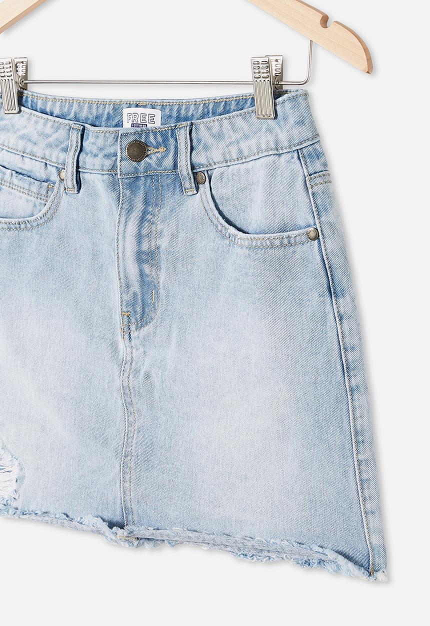 Free by Cotton On - Florence denim skirt - blue