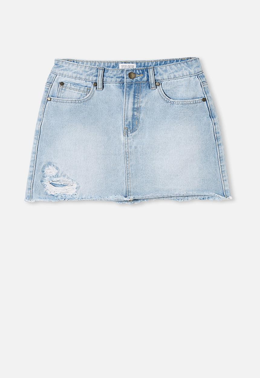 Free by Cotton On - Florence denim skirt - blue