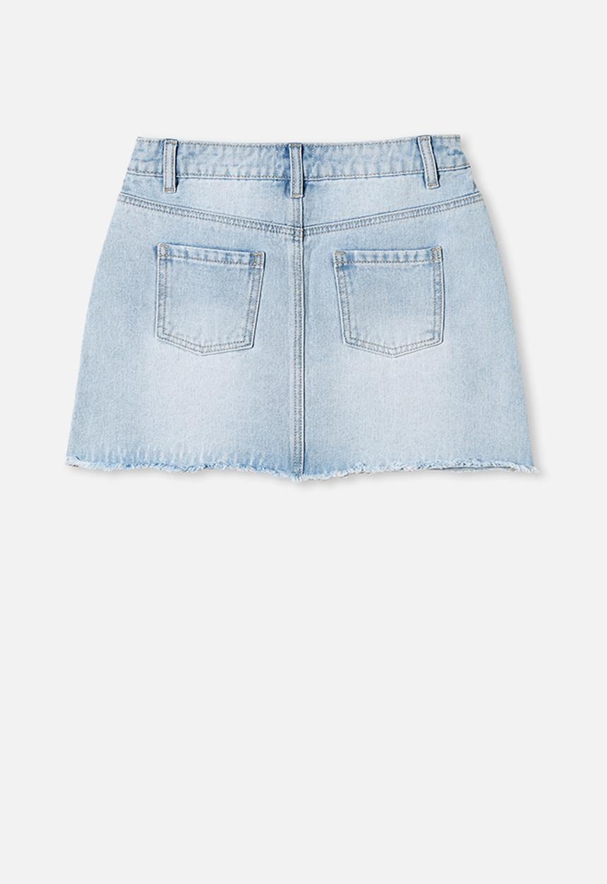 Free by Cotton On - Florence denim skirt - blue