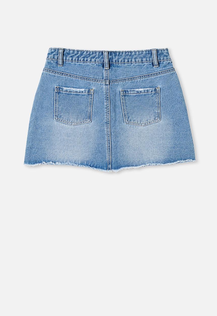Free by Cotton On - Florence denim skirt - blue