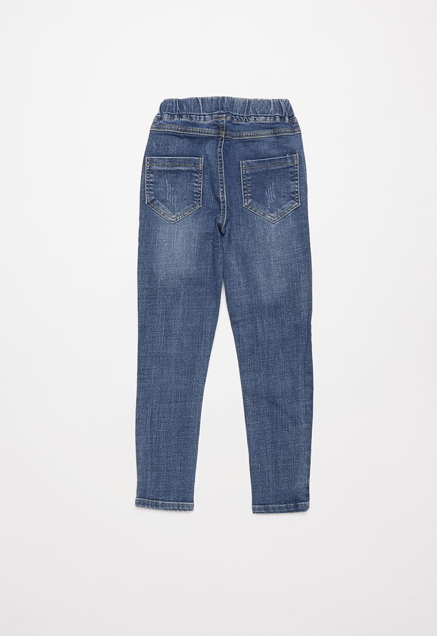 Pop Candy - Girls elasticated jean - blue