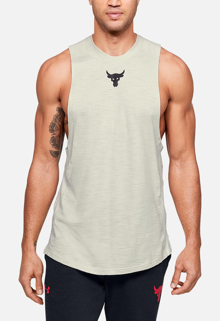 Under Armour - Project rock charged cotton tank - stone