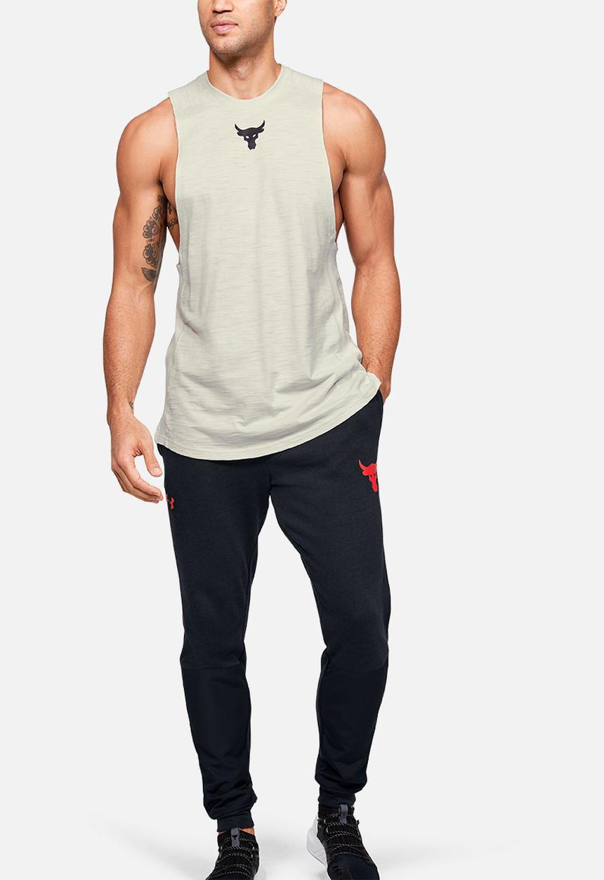 Under Armour - Project rock charged cotton tank - stone