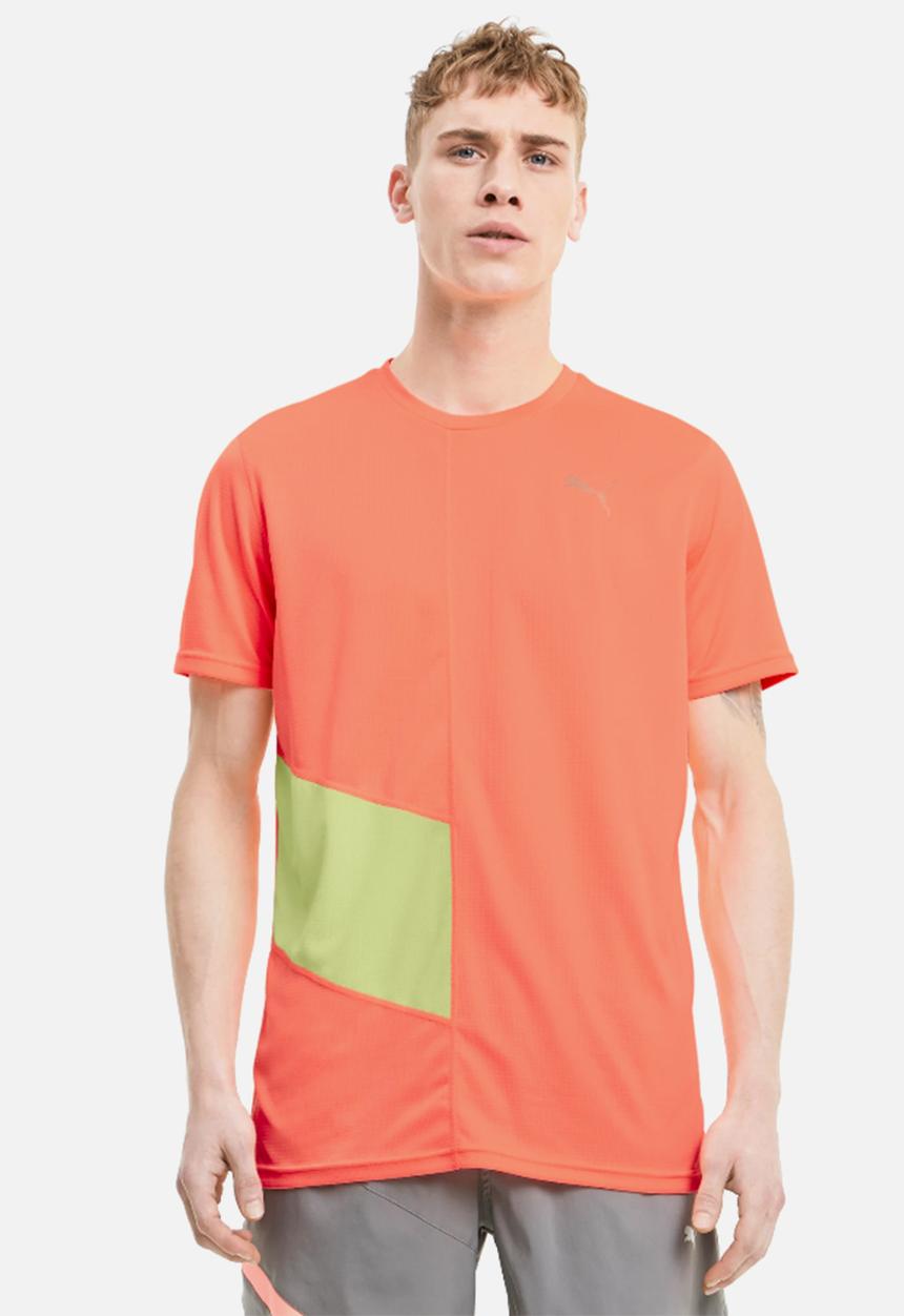 PUMA - Ignite ss tee - nrgy peach-fizzy yellow