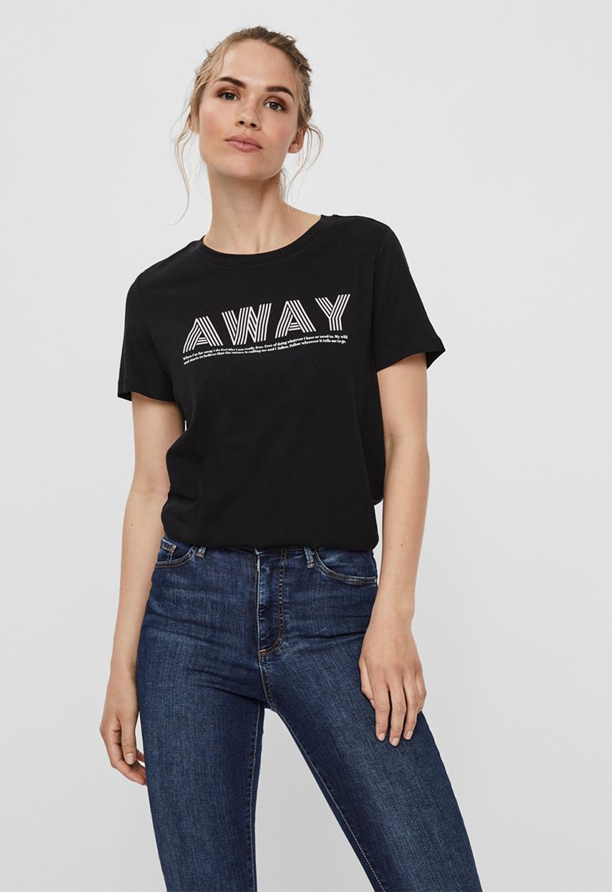 Vero Moda - Katherina Francis short sleeve T-shirt - black