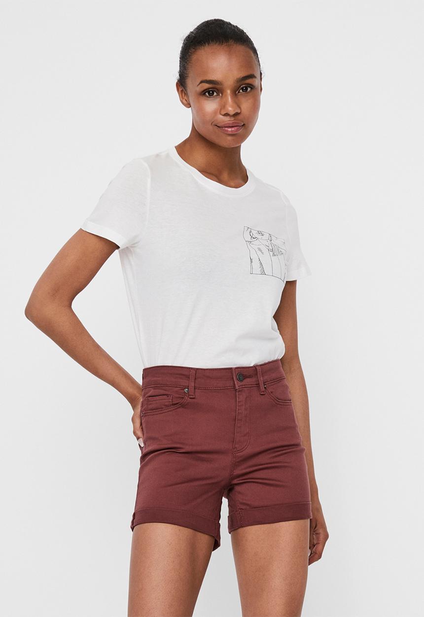 Vero Moda - Katherina Francis short sleeve T-shirt - snow white