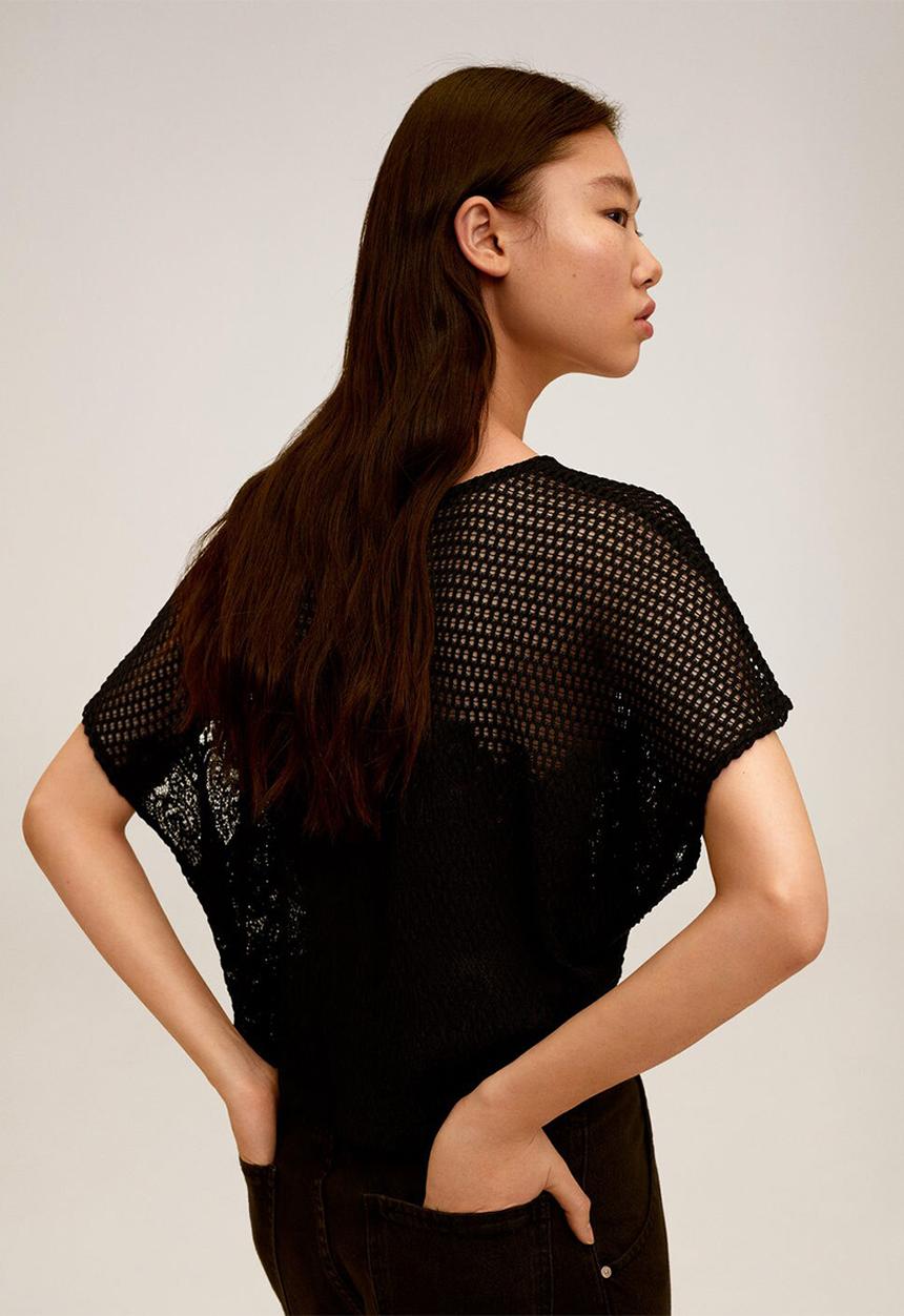 MANGO - T-shirt louise - black