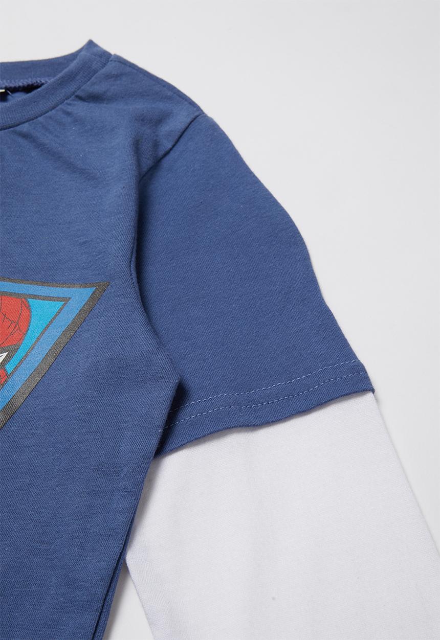 Pop Candy - Hero up! tee - blue & white