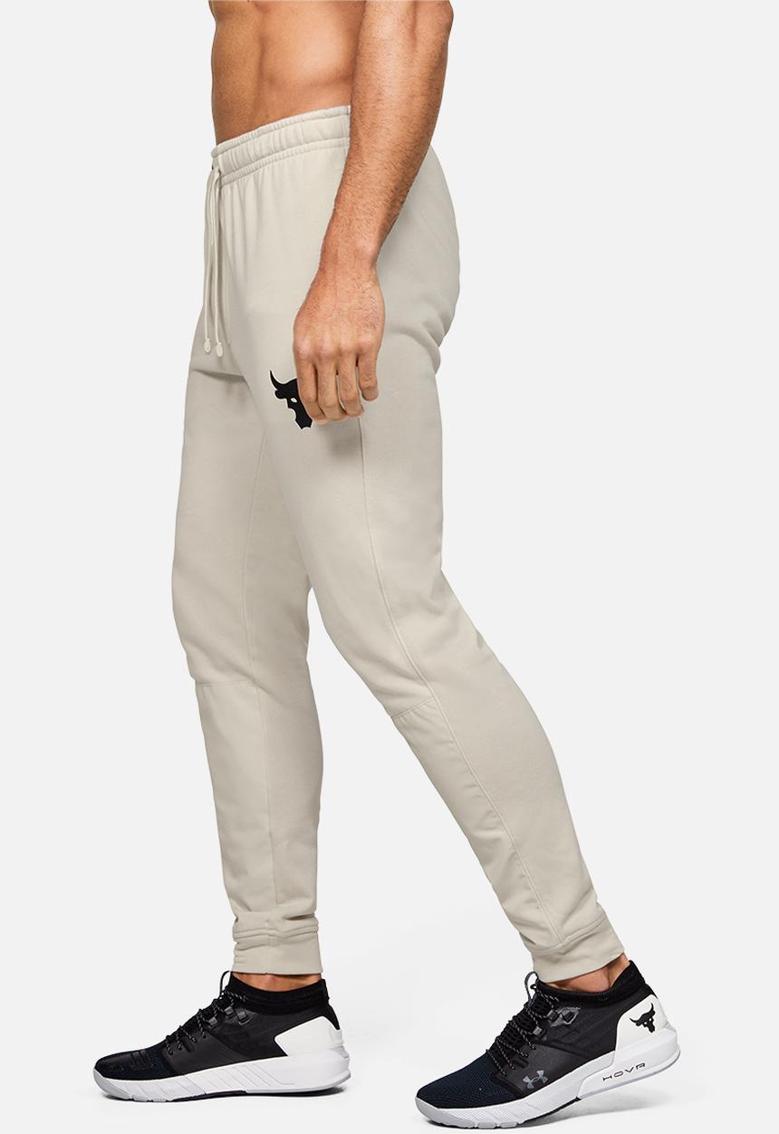 Under Armour - Project rock terry jogger - white