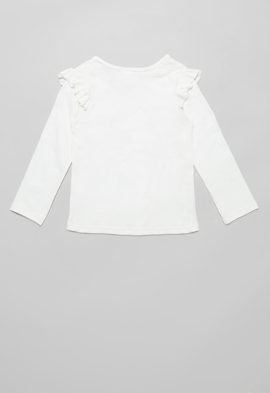Pop Candy - Girls Frozen frill tee - white